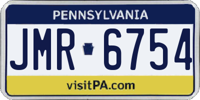 PA license plate JMR6754
