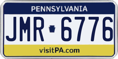 PA license plate JMR6776