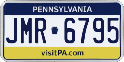 PA license plate JMR6795