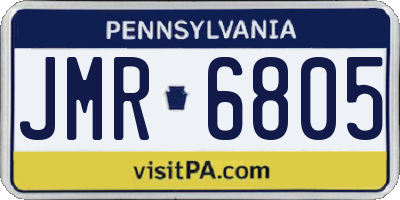 PA license plate JMR6805