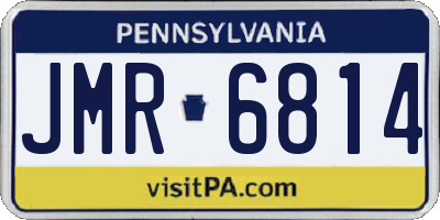 PA license plate JMR6814
