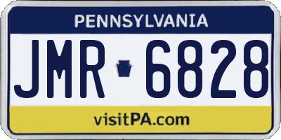 PA license plate JMR6828