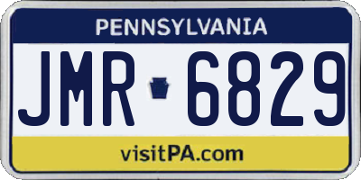 PA license plate JMR6829