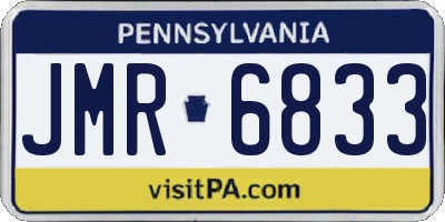 PA license plate JMR6833