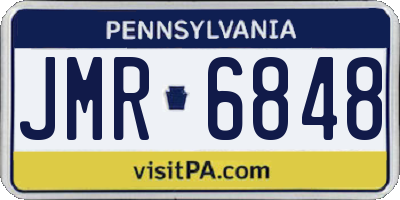 PA license plate JMR6848