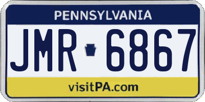 PA license plate JMR6867