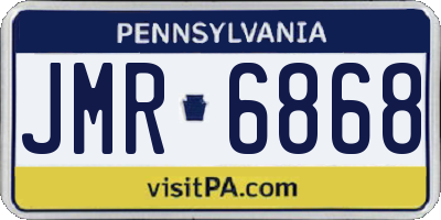PA license plate JMR6868