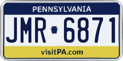 PA license plate JMR6871