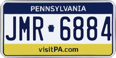 PA license plate JMR6884