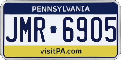 PA license plate JMR6905
