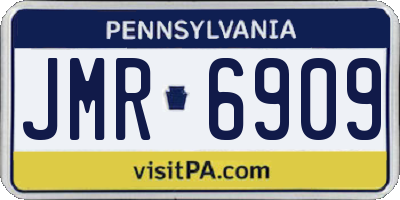 PA license plate JMR6909