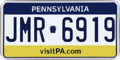 PA license plate JMR6919