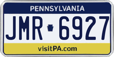 PA license plate JMR6927