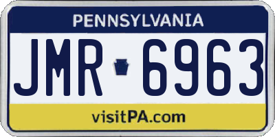 PA license plate JMR6963