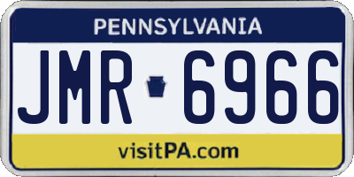 PA license plate JMR6966