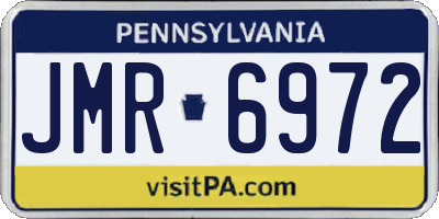 PA license plate JMR6972