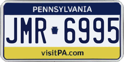 PA license plate JMR6995