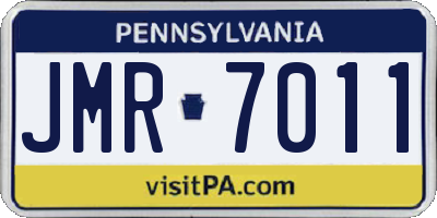 PA license plate JMR7011