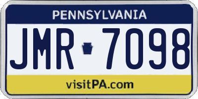 PA license plate JMR7098