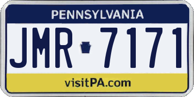 PA license plate JMR7171