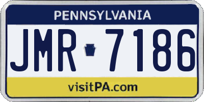 PA license plate JMR7186