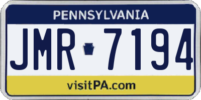 PA license plate JMR7194