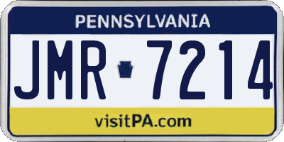PA license plate JMR7214