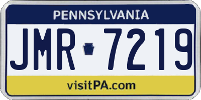 PA license plate JMR7219