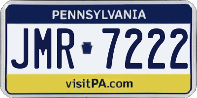 PA license plate JMR7222