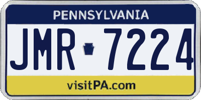 PA license plate JMR7224