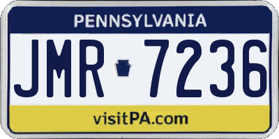 PA license plate JMR7236