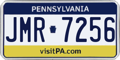 PA license plate JMR7256