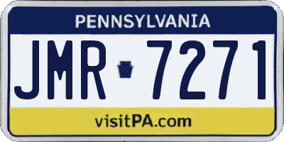 PA license plate JMR7271