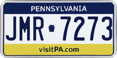 PA license plate JMR7273