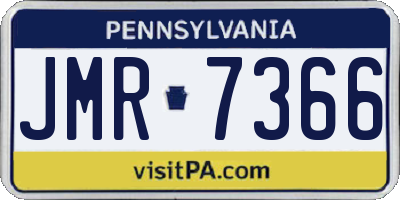 PA license plate JMR7366