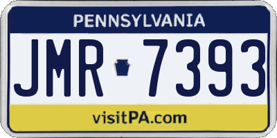 PA license plate JMR7393