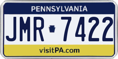 PA license plate JMR7422