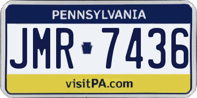 PA license plate JMR7436