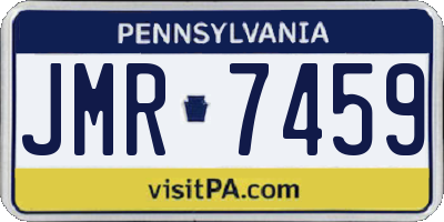 PA license plate JMR7459