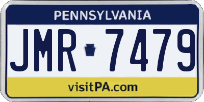 PA license plate JMR7479