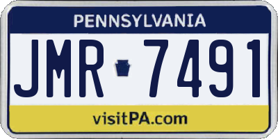 PA license plate JMR7491