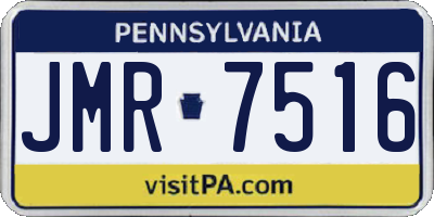 PA license plate JMR7516