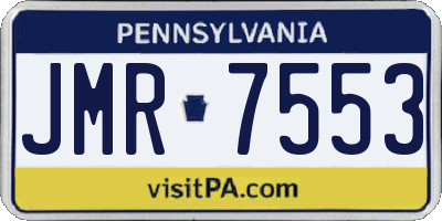 PA license plate JMR7553
