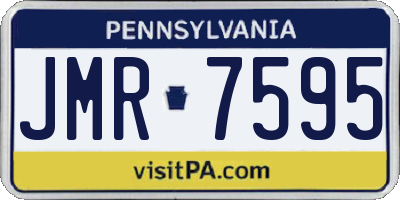 PA license plate JMR7595