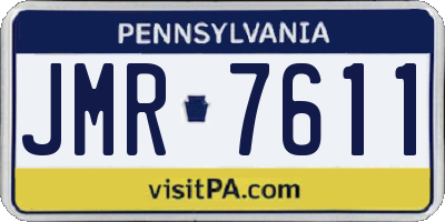 PA license plate JMR7611