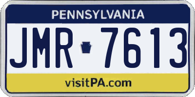 PA license plate JMR7613