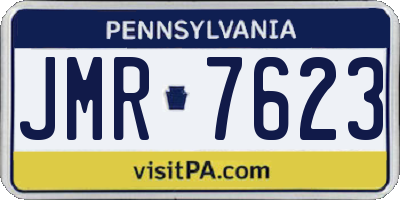 PA license plate JMR7623