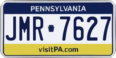 PA license plate JMR7627