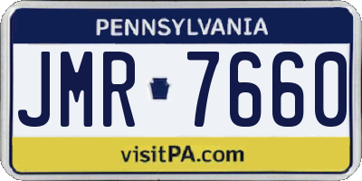 PA license plate JMR7660