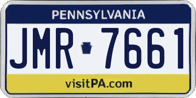 PA license plate JMR7661